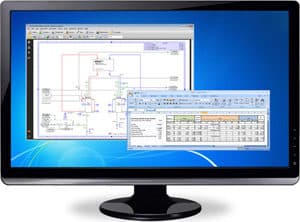 Computer monitor showing desktop study