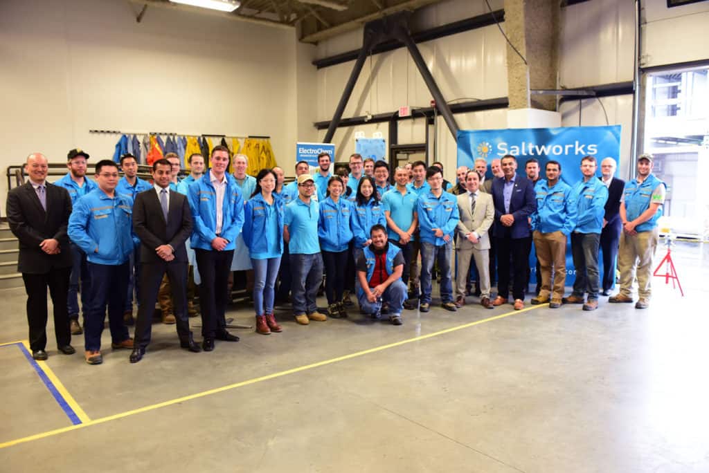 Photo of Saltworks' new factory in BC