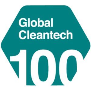 Global Cleantech 100 badge as awarded to Saltworks Technologies for inclusion in 2018 Cleantech 100 list