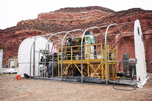 Photo of a zero liquid discharge pilot plant at USBR