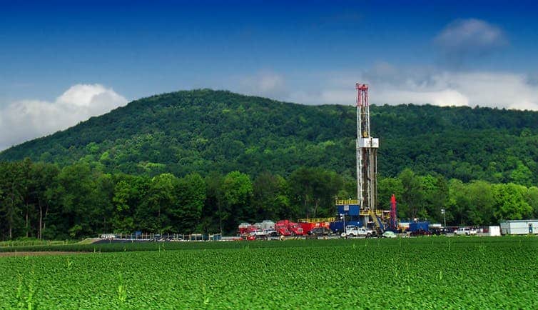 Stock image of Fracking machinery