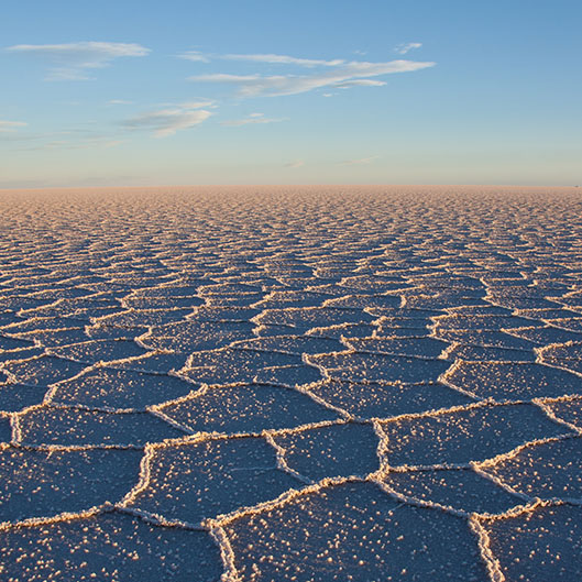 Photo of the Salar de Uyuni, Bolivia, lithium salt lake