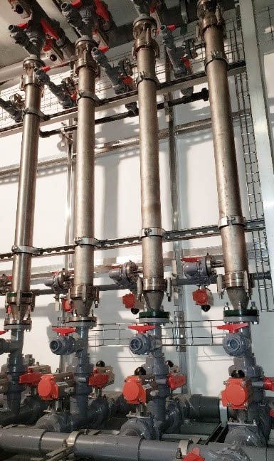 Photo of an XtremeUF ceramic ultrafiltration pilot and testing system