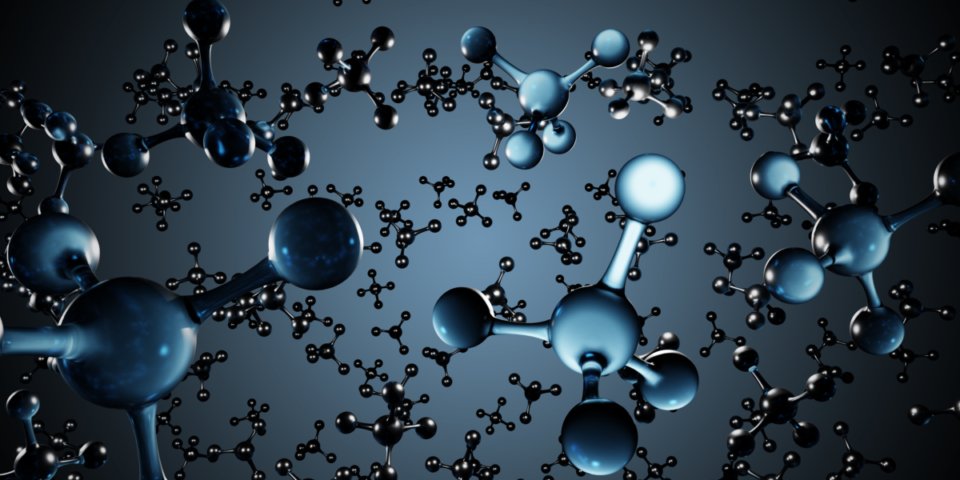 Digital image of ammonium molecules