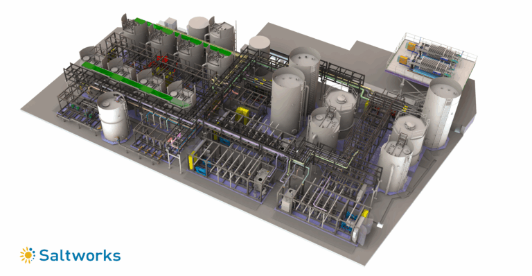 Full-scale Render of Semiconductor Wastewater Plant